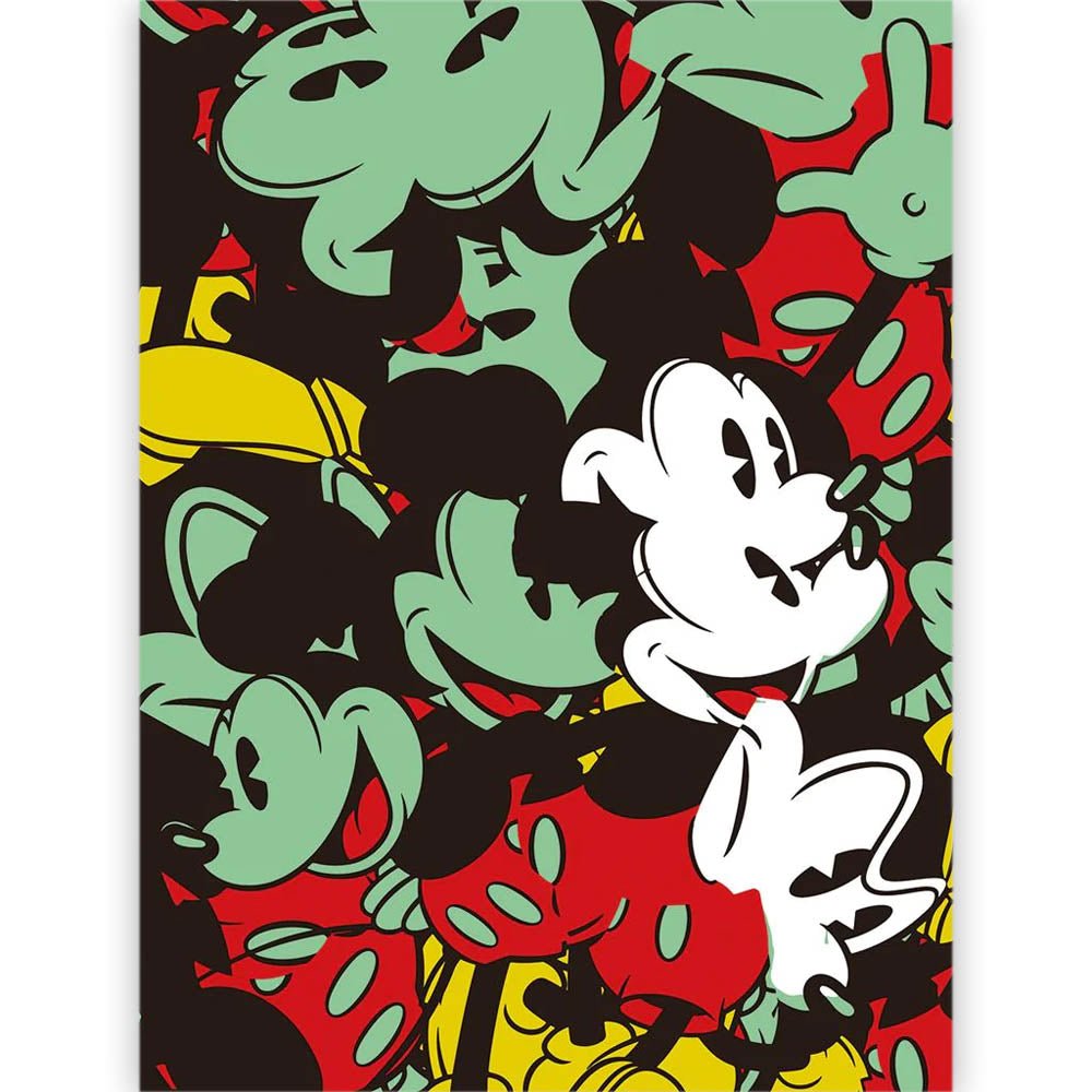 MICKEY MOUSE ミッキーマウス - Mickey Muse Repeat / キャンバス・プリント木枠 / インテリア額 - PGS